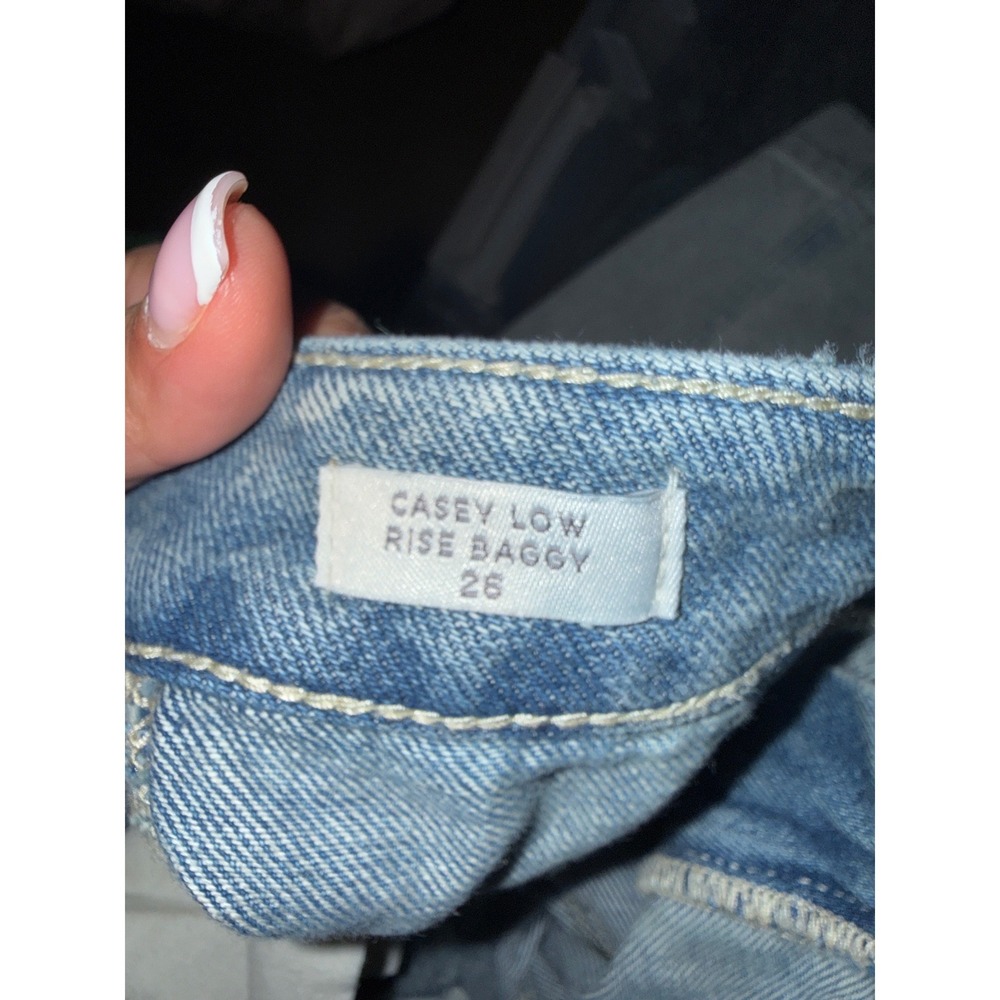 PacSun Casey Low Rise Light Wash Wide Leg Paneled Seam Carpenter Jeans Womens 26 - Picture 10 of 10